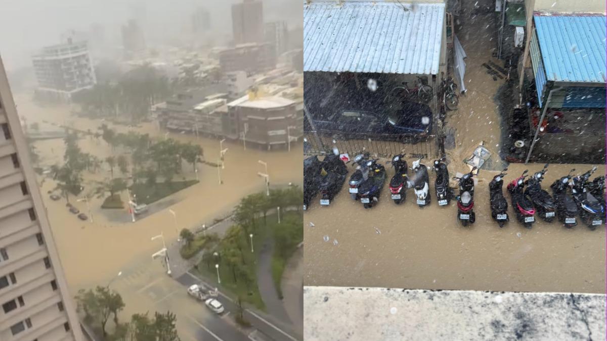 連日豪雨也讓不少地區出現淹水情況。(圖／翻攝自記者爆料網、民眾提供）