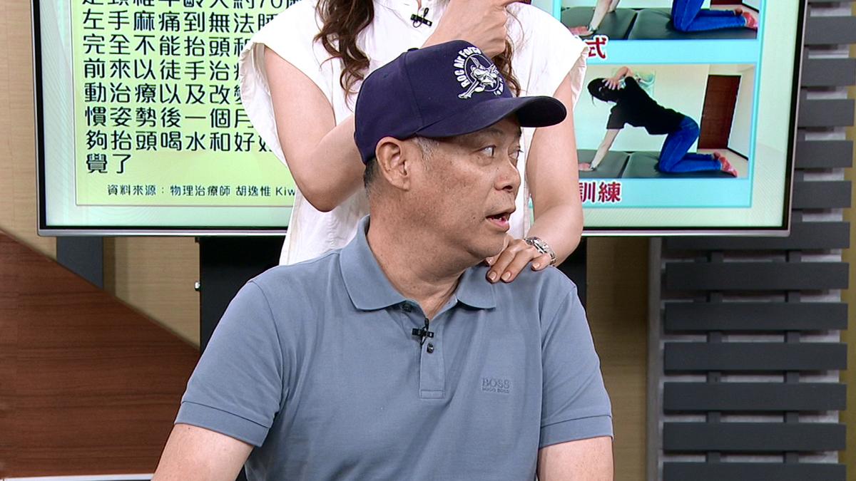 汪建民因化療副作用多，且脖子開刀導致脖子轉動角度有限。（圖／年代提供）