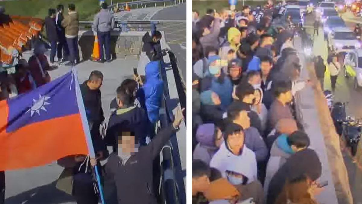 武嶺湧現許多民眾前來看日出。（圖／翻攝自台灣即時影像監視器）