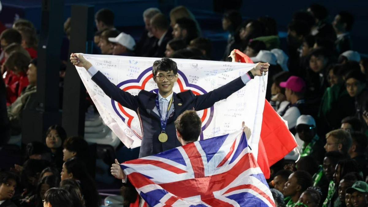 20歲冷凍空調的世界冠軍陳思源。（圖／翻攝自技能競賽充電讚臉書）
