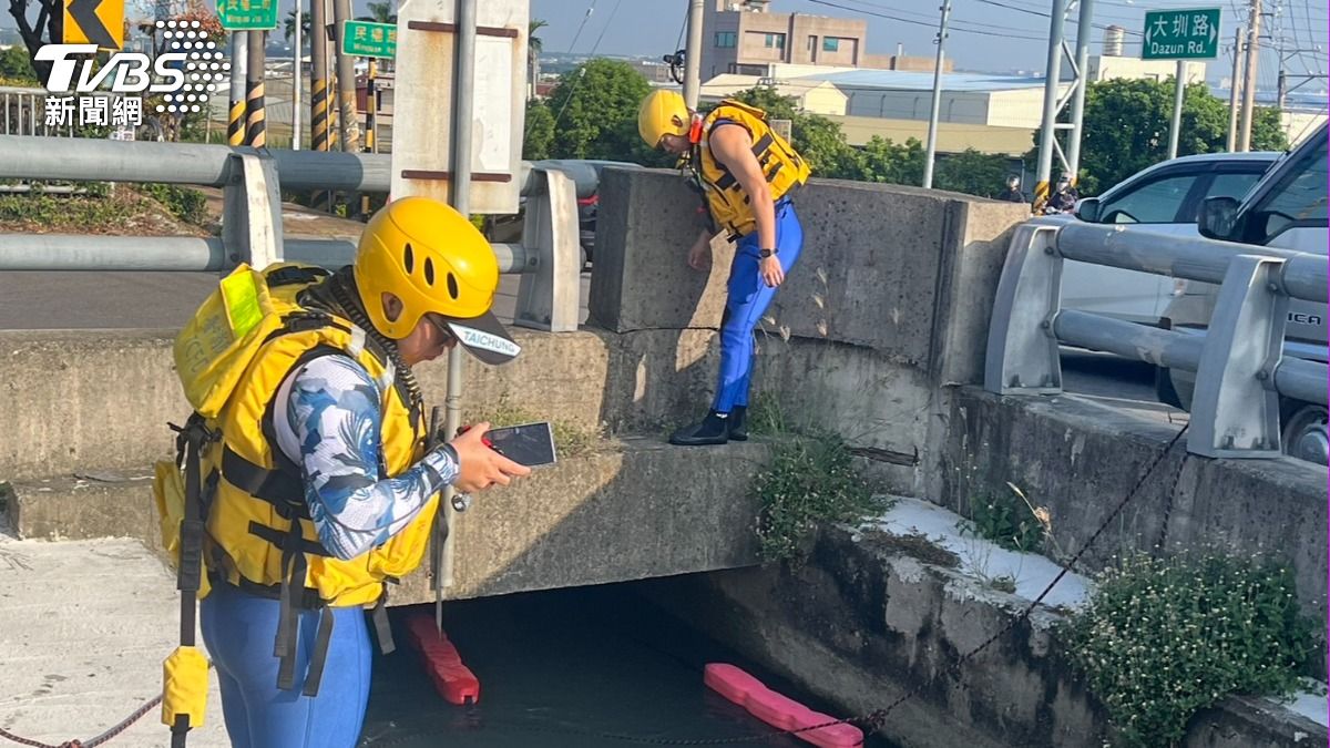 台中翁離奇墜橋。（圖／TVBS）