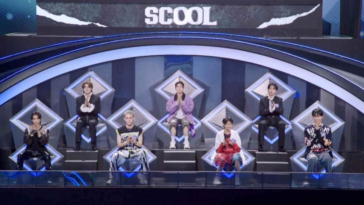 男團選秀SCOOL初舞台夢之隊七人組出爐（左起賴耀翔、鄭美祥、張路易、鄭元昕、誠太、陳麒文、梁哲維）。（圖／天空娛樂提供）