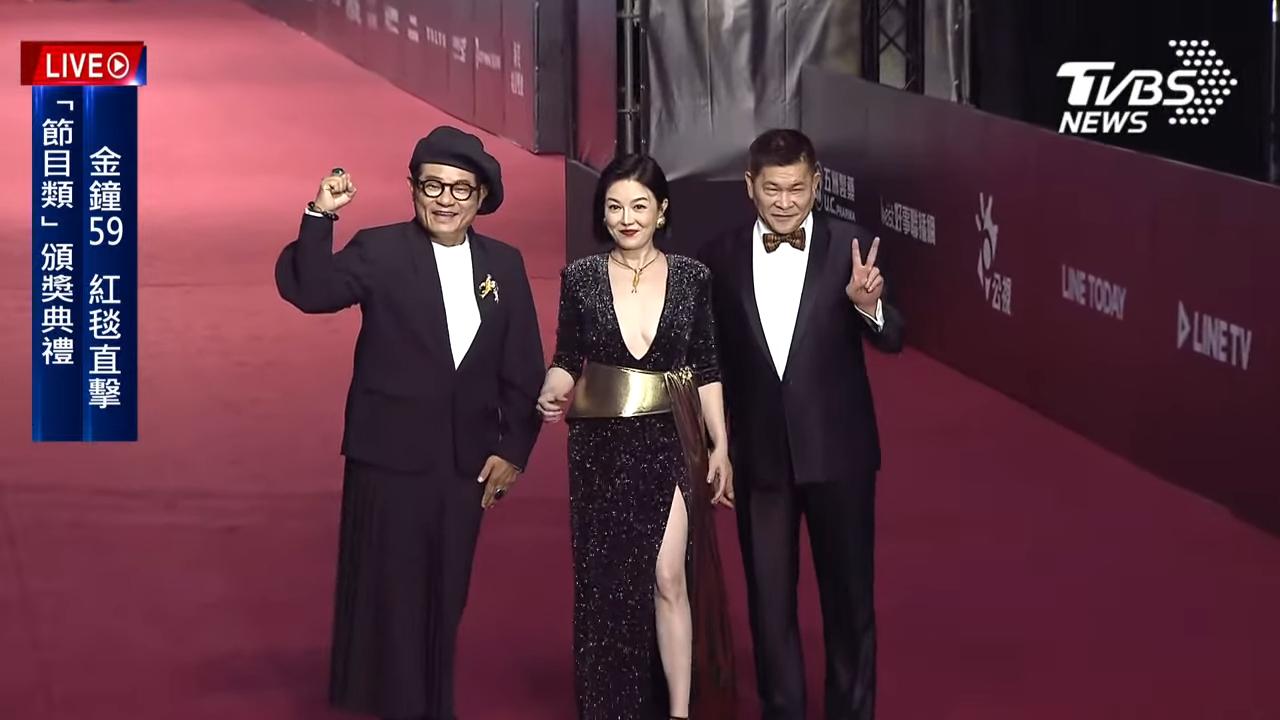 許效舜、苗可麗、澎恰恰(左起)以《超級夜總會》入圍。(圖/TVBS)