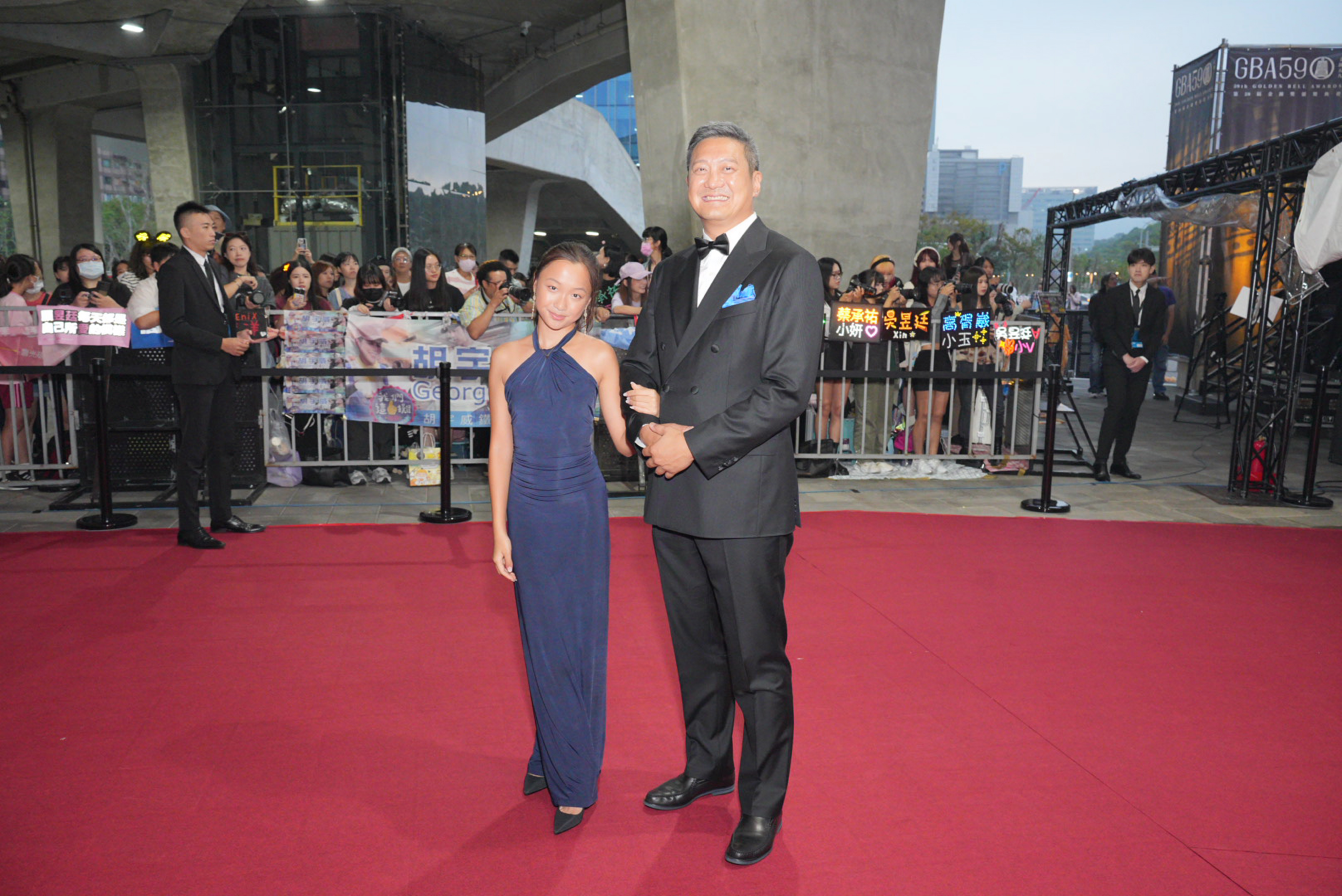 蔡逸帆的老公與女兒到金鐘獎現場加油助陣。（圖／艾迪昇傳播提供）