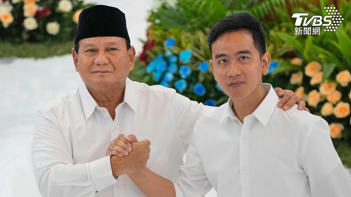  新任總統普拉伯沃（Prabowo Subianto）和副總統吉伯朗（Gibran Rakabuming Raka）。（圖／達志影像美聯社)