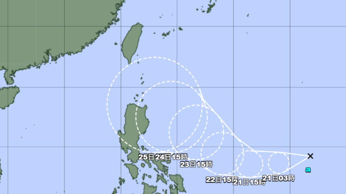 準潭美颱風路徑曝光。（圖／翻攝自日本氣象廳）