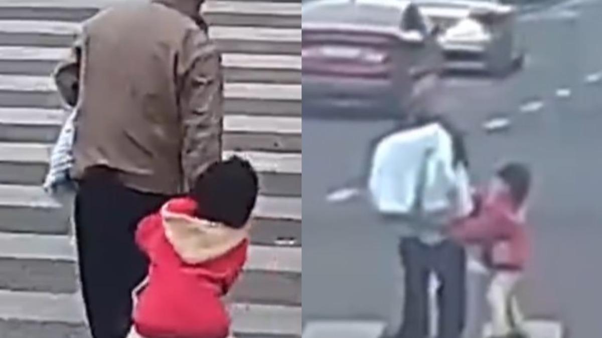 中國大陸一名3歲女童被父親推去給車撞、當場傷重不治。（圖／翻攝自@大皖新聞　微博）