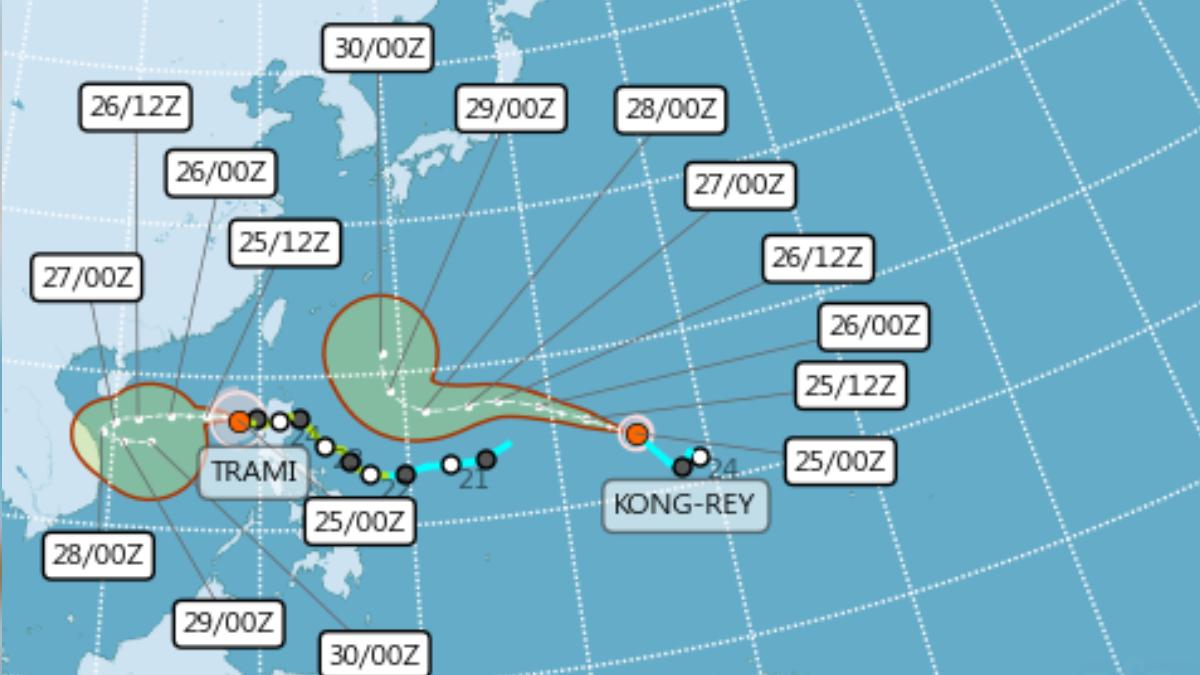 Typhoon Kong-Rey forms, path uncertain (Courtesy of CWA) Typhoon Kong-Rey forms, path remains uncertain