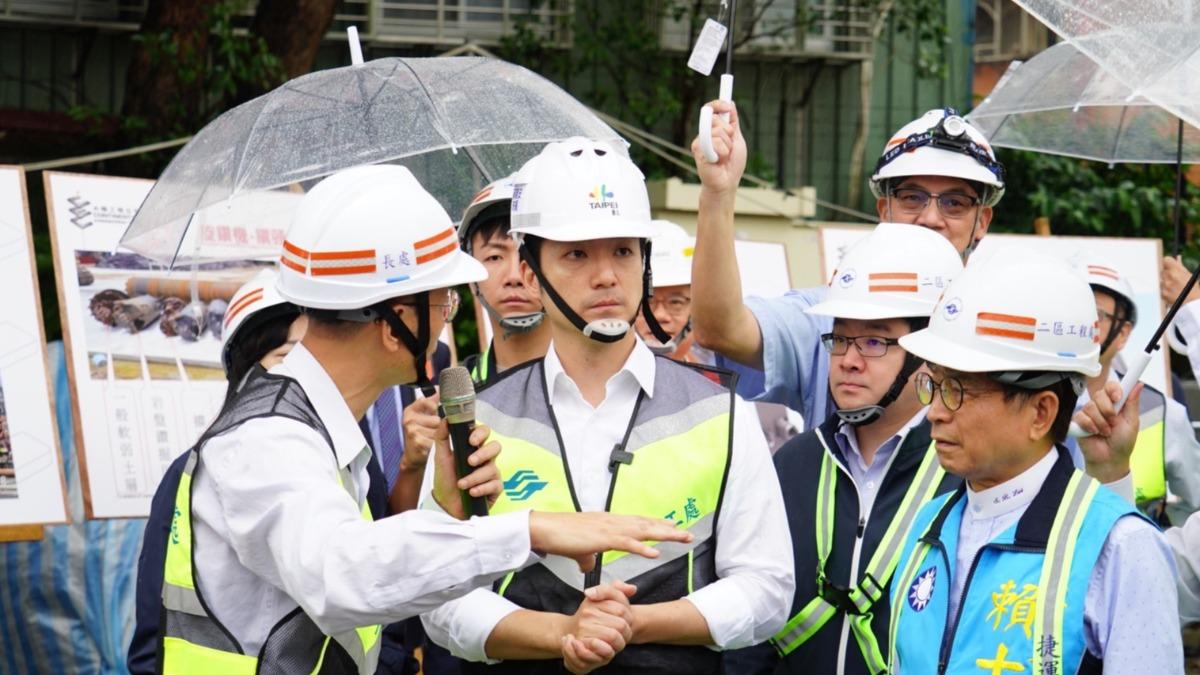 台北市長蔣萬安視導北捷環狀線南環段工程。（圖／北市府提供）