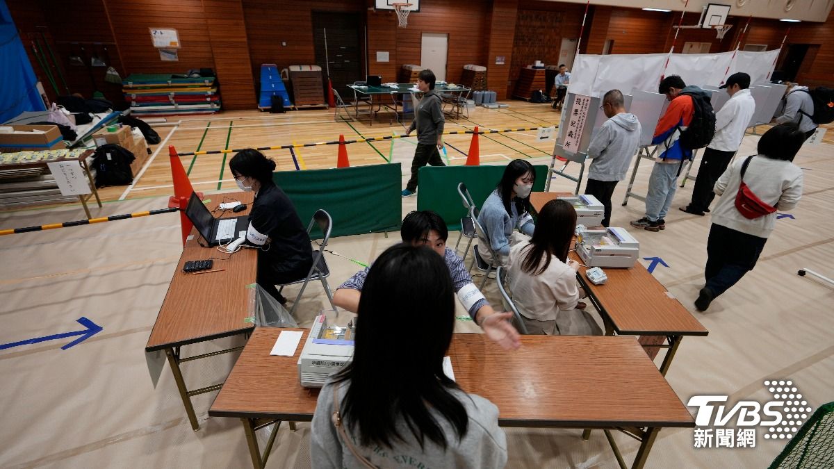 日本眾議院大選今天投開票。(圖／達志影像美聯社)