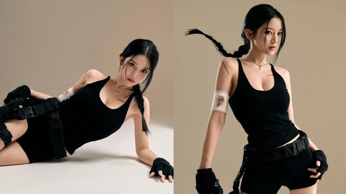 蔡瑞雪Cosplay成安潔莉娜裘莉（Angelina Jolie）的《古墓奇兵》造型。（圖／翻攝自蔡瑞雪IG）