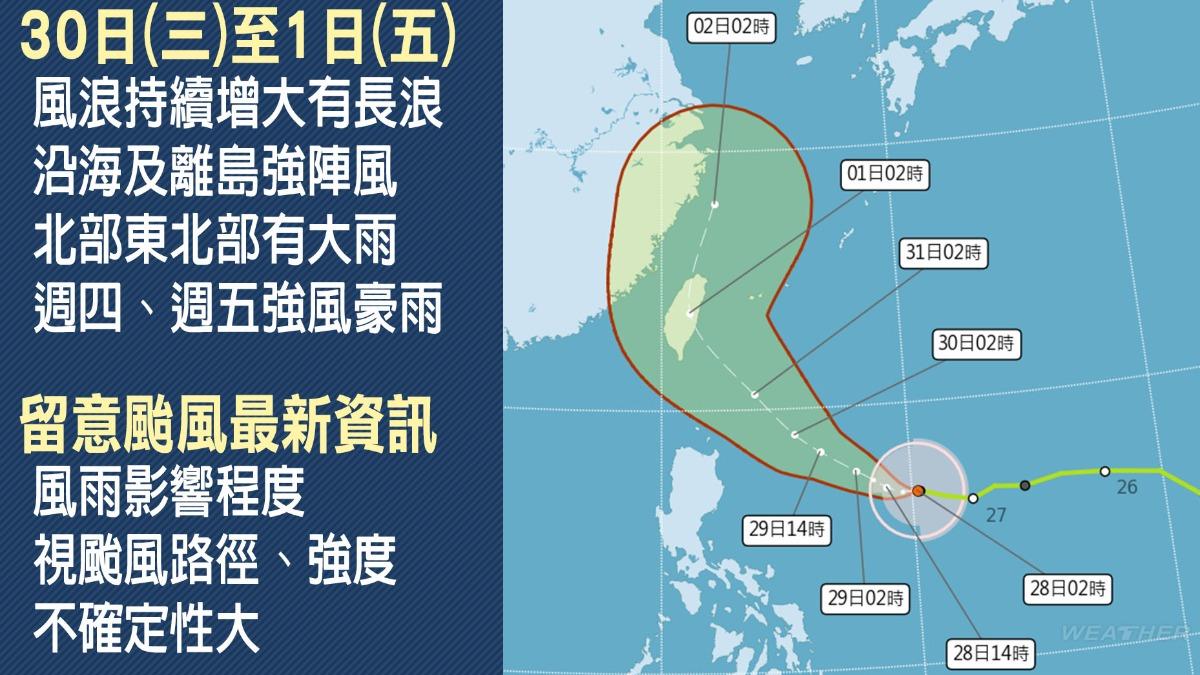 颱風資訊一圖看。（圖／TVBS）