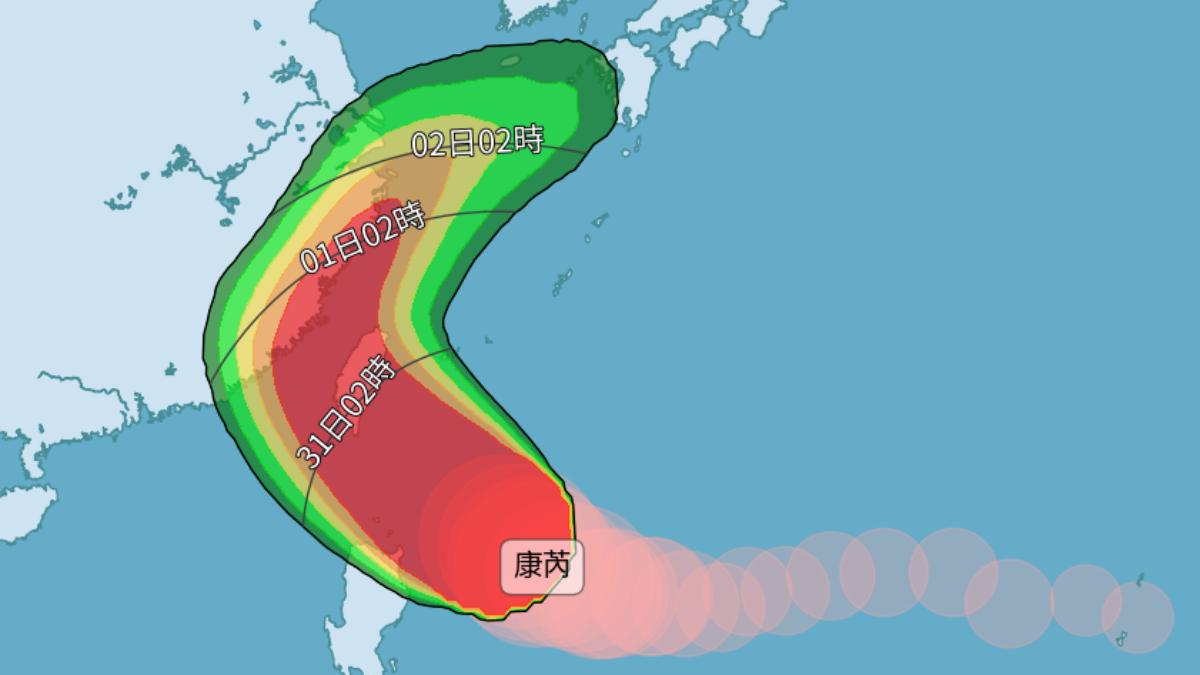 今天上午8時至明天上午8時，有8縣市達到停班課標準。（圖／氣象署）