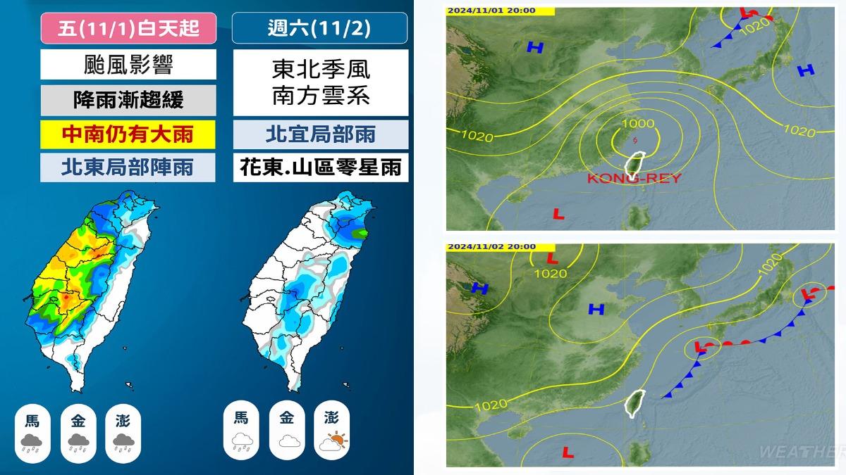 週末天氣懶人包。（圖／TVBS）