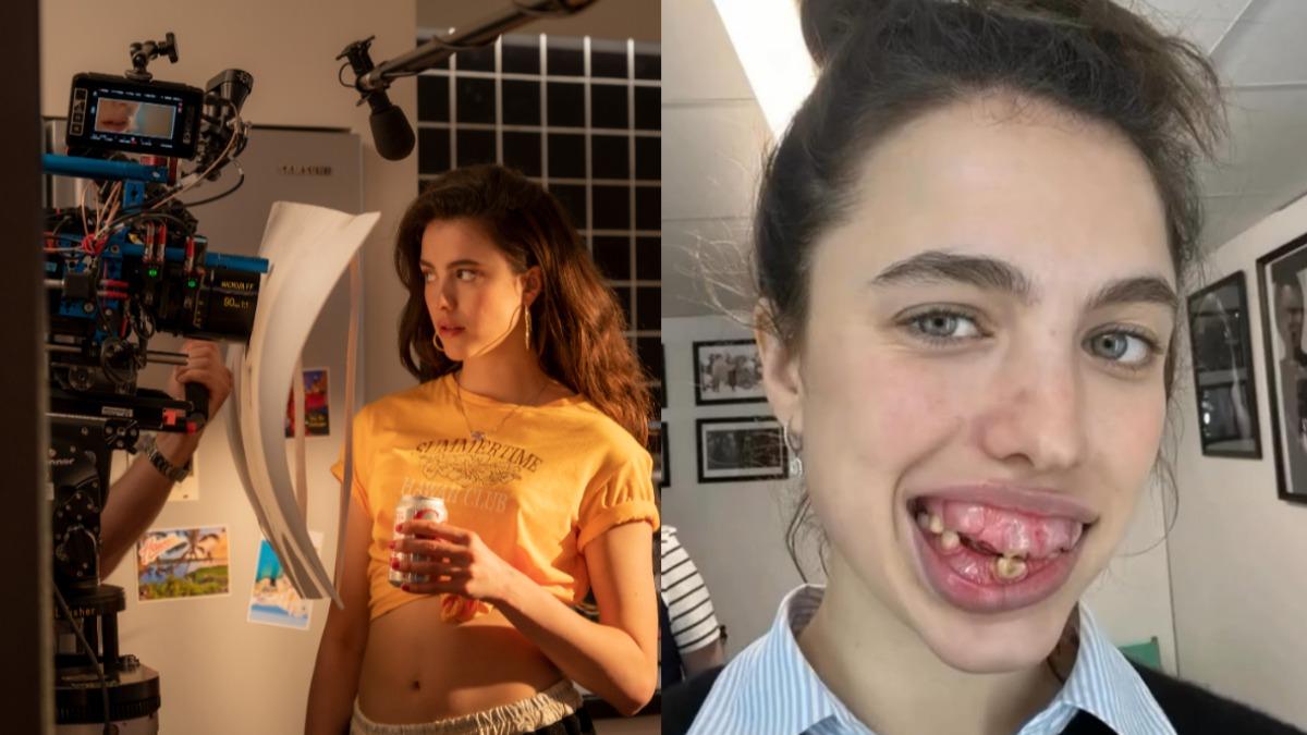 瑪格莉特庫利特殊化妝成大暴牙。（圖／CATCHPLAY提供）