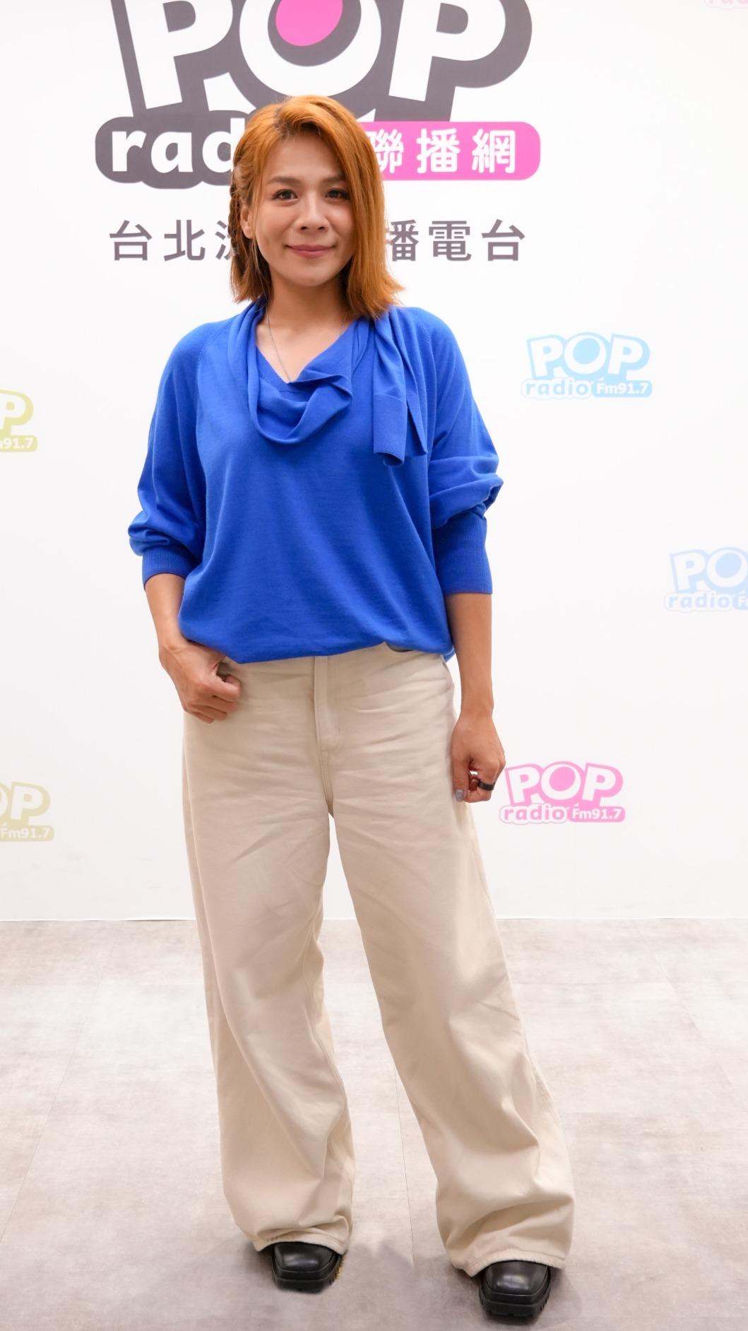 江美琪雖說老公林振益對新專輯零貢獻，事實上對方是她最強大的後援。（圖／POP Radio提供）