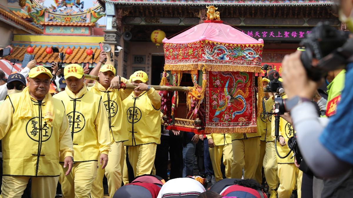 白沙屯媽祖遶境高雄。（圖／中央社）