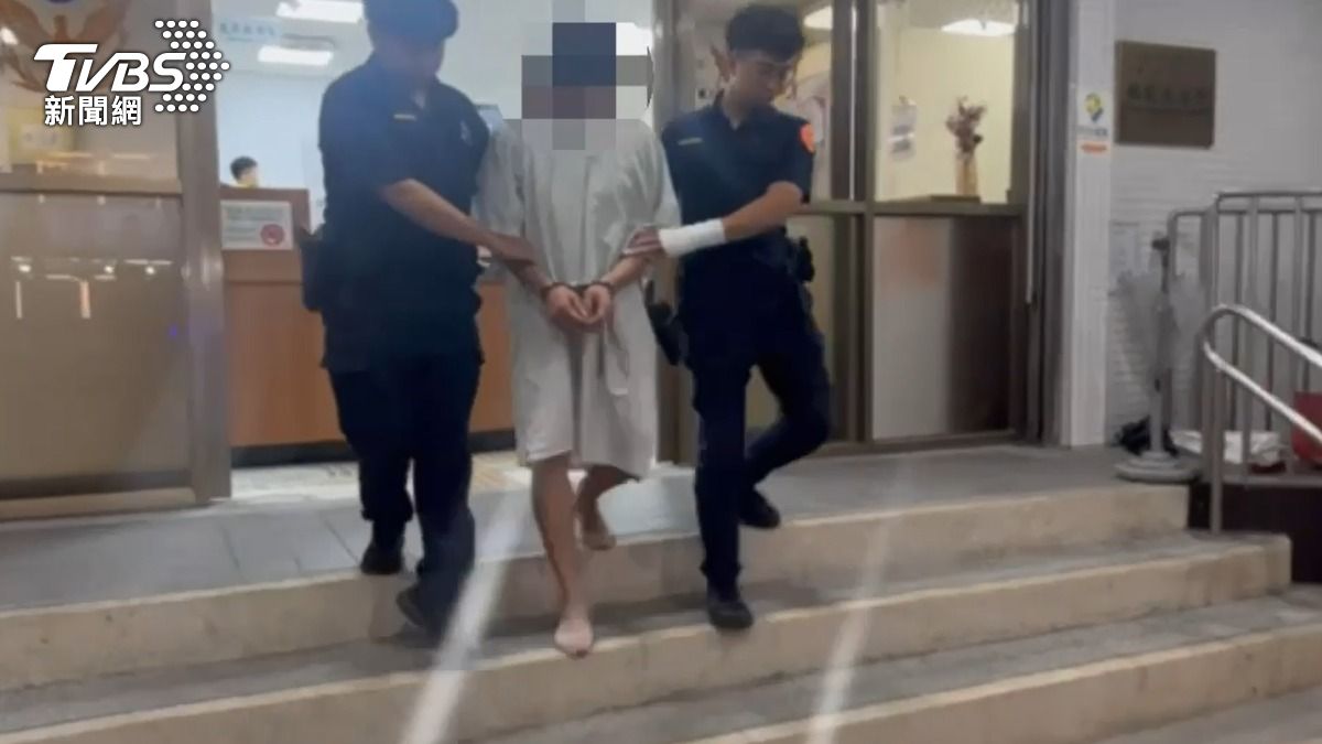 江男被警方移送法辦。(圖/TVBS)