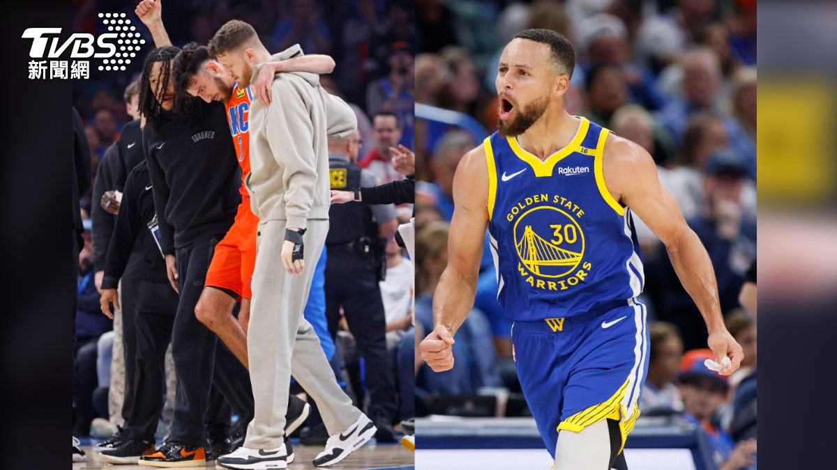 NBA/中鋒新星重摔退場!柯瑞賽季新高36分 勇士剋雷霆重回西區第2│TVBS新聞網