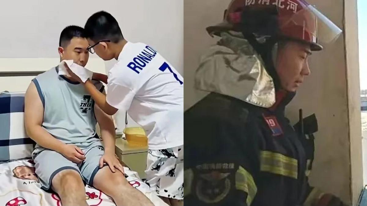 庫學輝受傷後智力退化成3歲。（圖／翻攝自《澎湃新聞》）