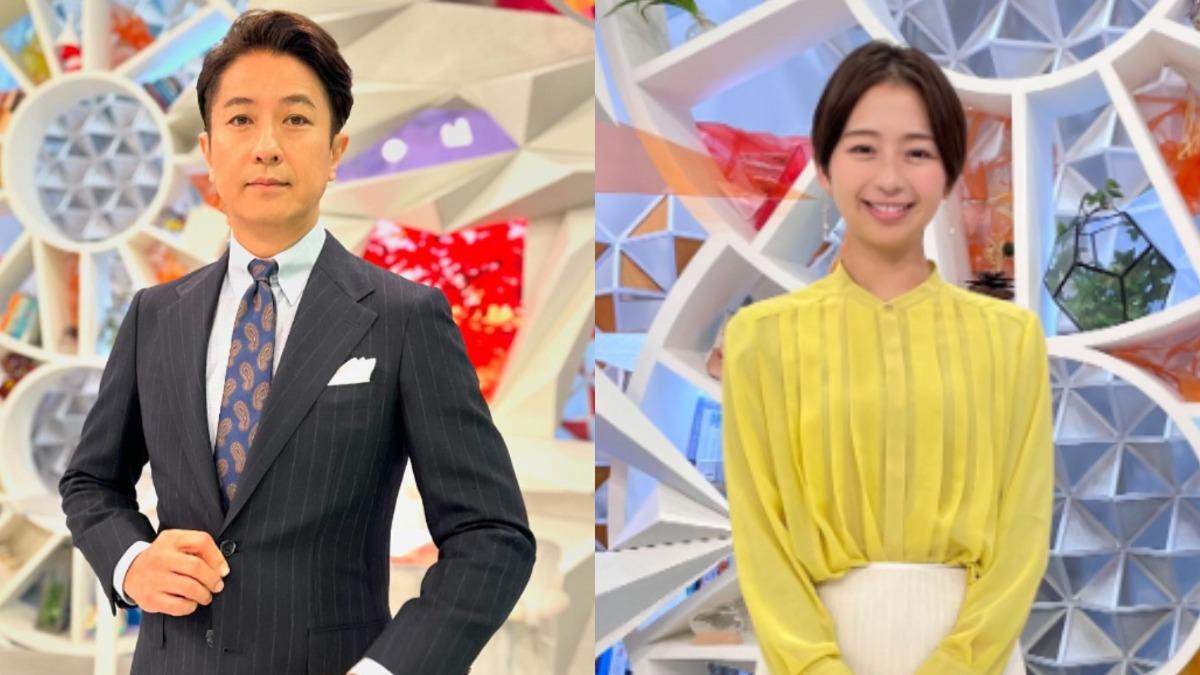 男星谷原章介與主播小室瑛莉子是富士電視台晨間節目主持人。(圖/翻攝自MEZAMASHI8 X、谷原章介IG)