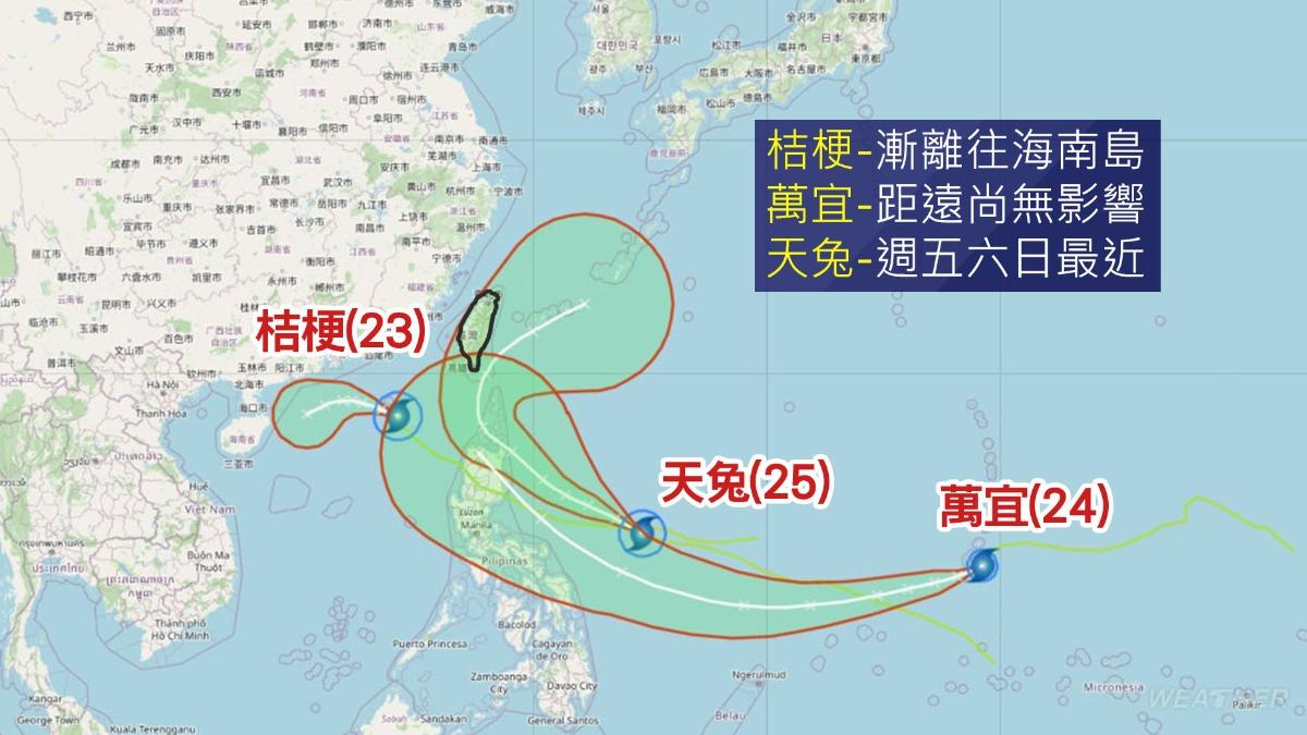 颱風路徑預測圖。（圖／TVBS）