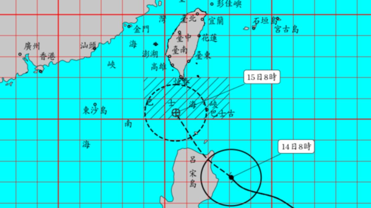 天兔颱風發布海警。（圖／氣象署）