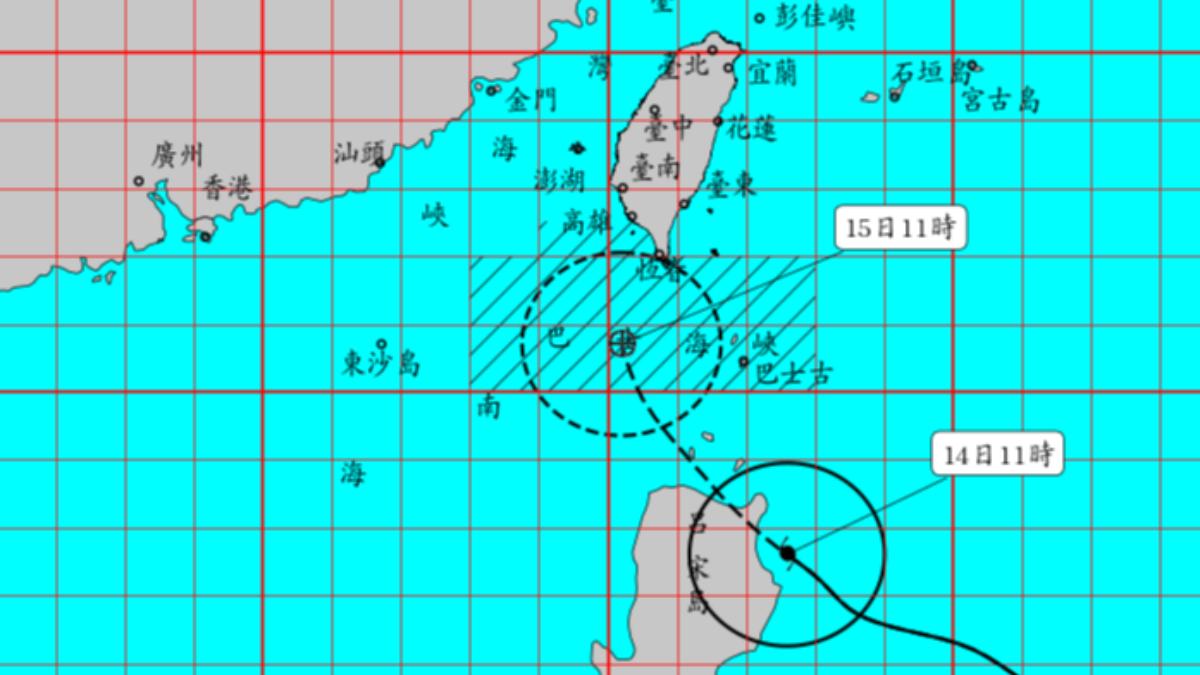 天兔颱風已於今（14）日發布海警。（圖／氣象署）
