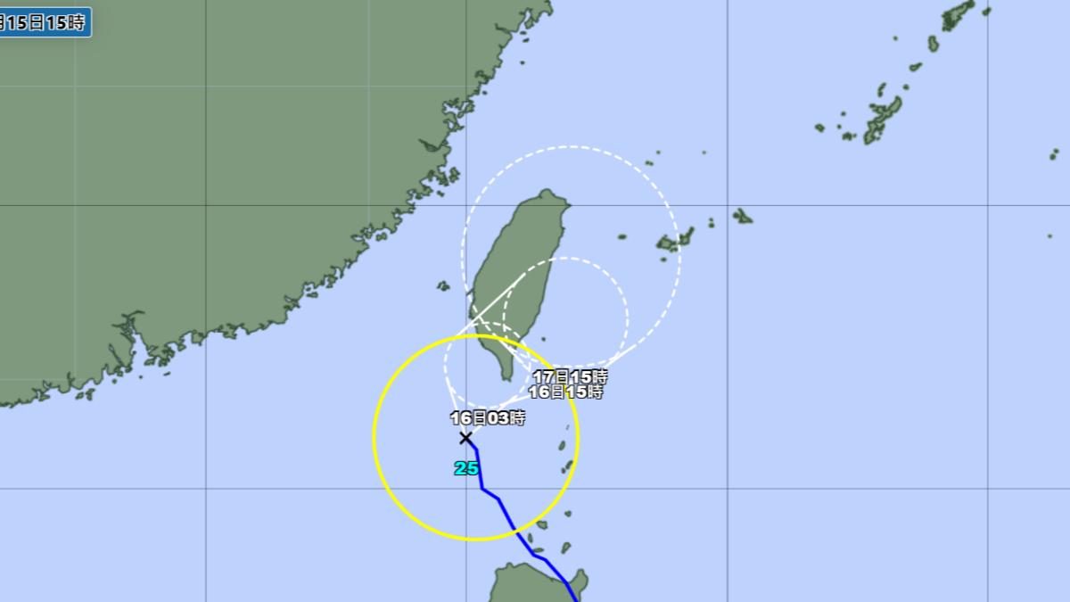 天兔颱風最新路徑曝光。（圖／翻攝自日本氣象廳）