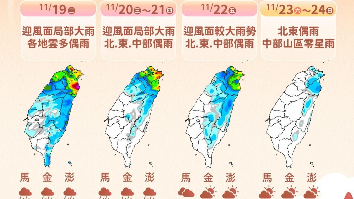 未來降雨趨勢。（圖／TVBS）