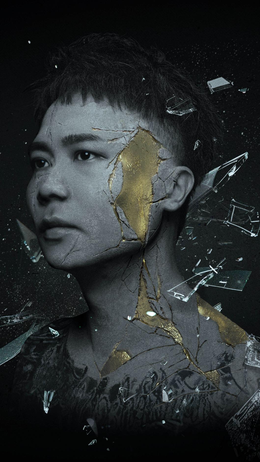 蕭秉治的專輯視覺照透過3D掃描打造而成,呈現出最純粹的模樣。(圖/相信音樂提供)