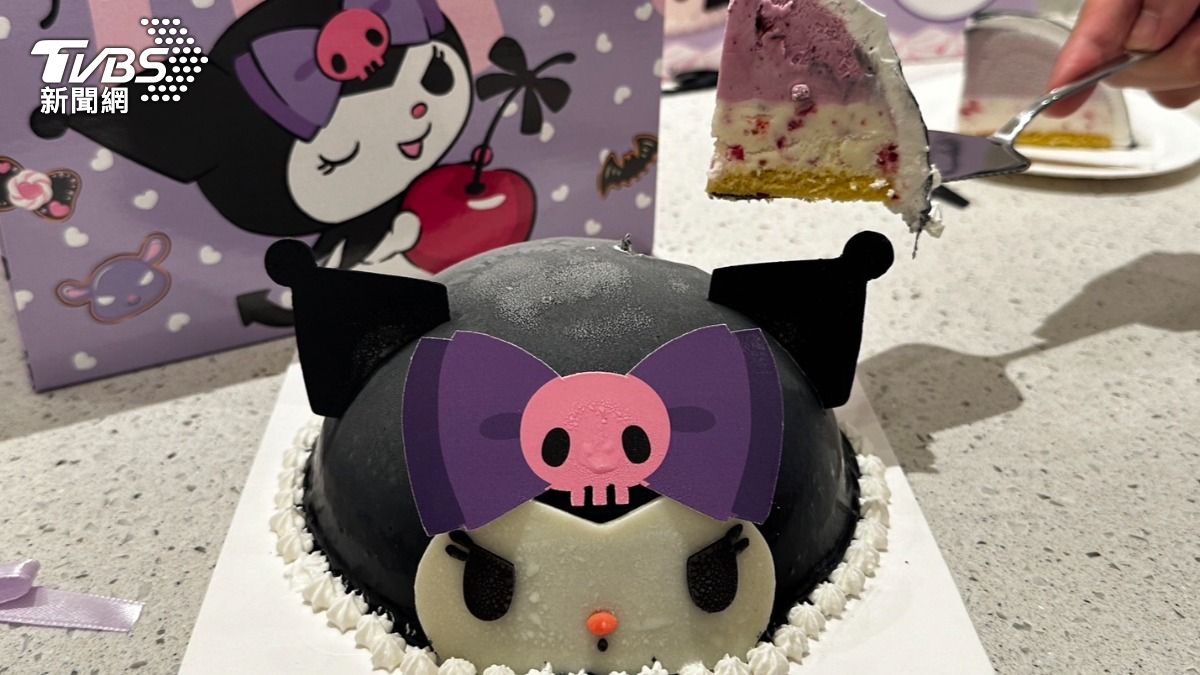 COLD STONE再度與三麗鷗人氣巨星Kuromi聯名第二彈冰淇淋蛋糕「就愛Kuromi」。(圖/陳昫蓁攝)