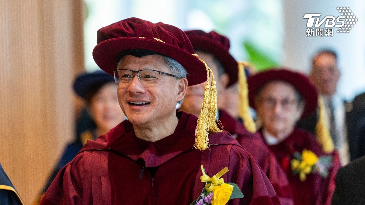 黃仁勳近日獲香港科技大學頒授工程學榮譽博士。（圖／達志影像美聯社）