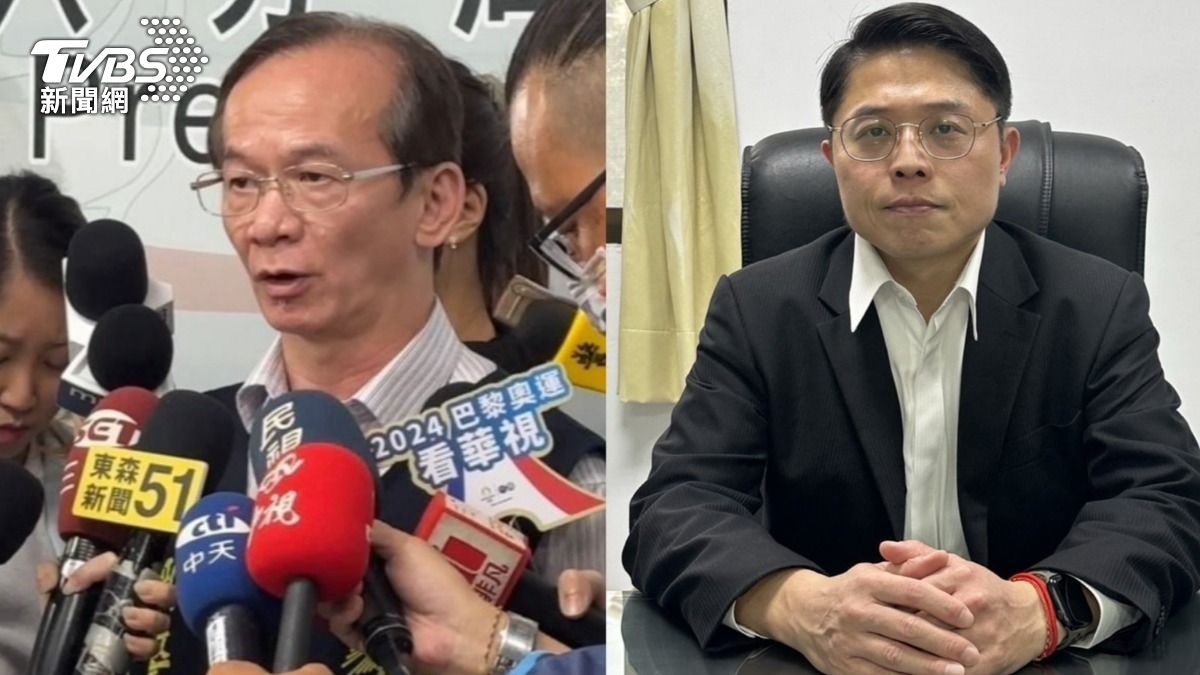 高雄市林園分局長李宏倫（右）將接任台南市刑大隊長張文源（左）位置。（圖／陳佳宜攝、翻攝自林園分局官網）