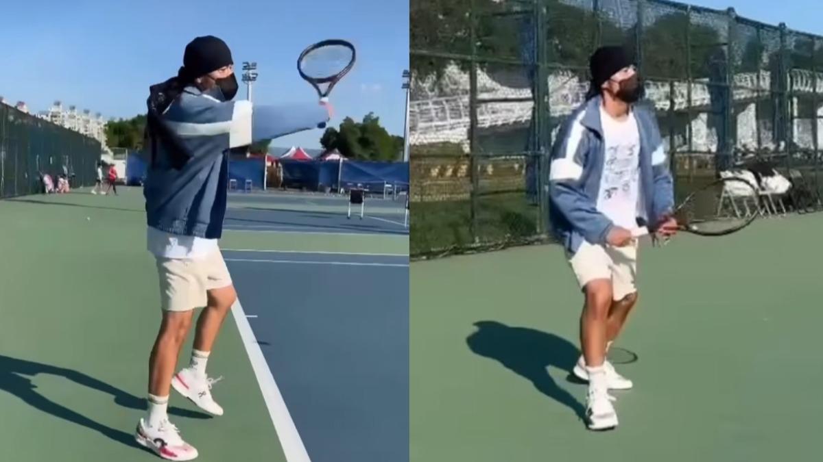 周杰倫備戰大巨蛋演唱會，透過打網球紓壓。（圖／翻攝自周杰倫IG）