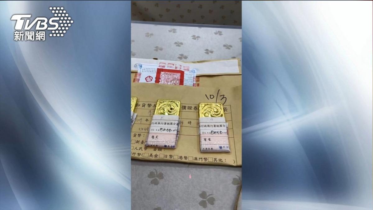 曾有男子行李被搜出30公斤黃金。（圖／TVBS）
