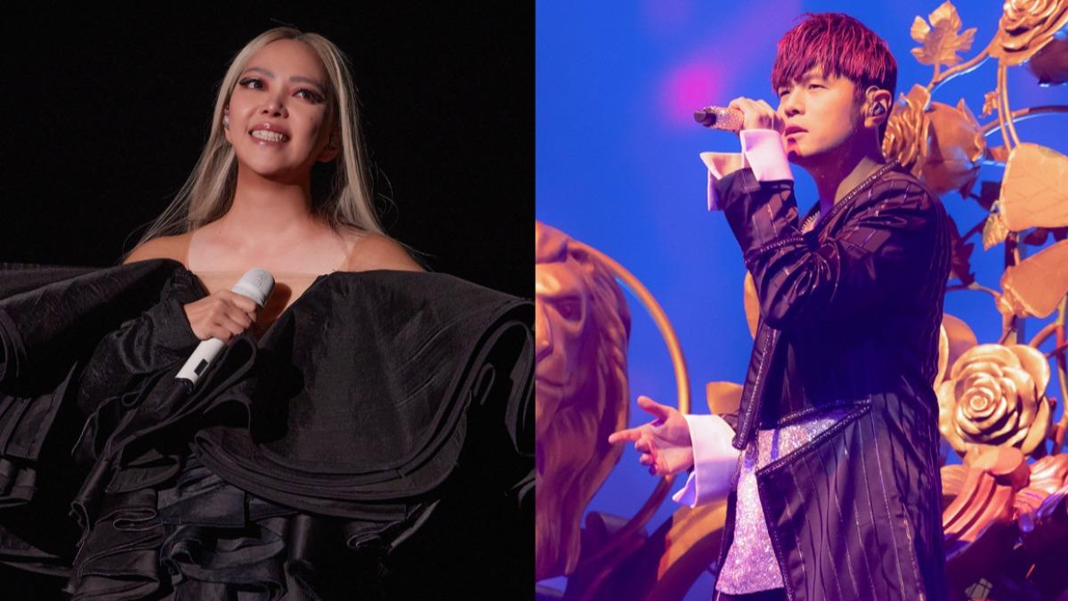 周杰倫今在台北大巨蛋開唱，張惠妹送花籃祝賀，更笑說「隨後炸蛋」。（圖／杰威爾、聲動娛樂提供）