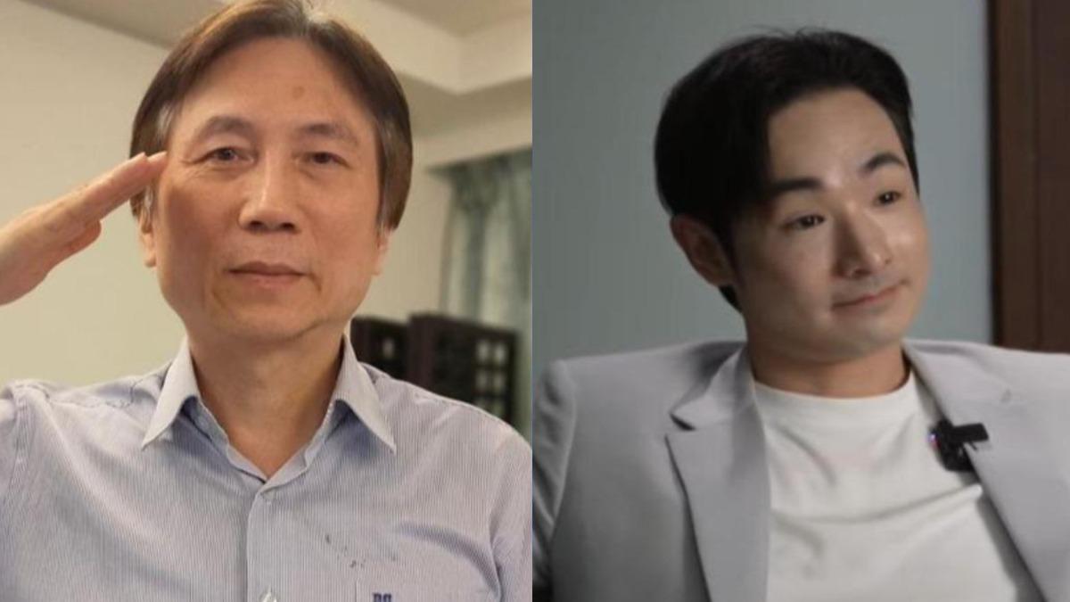 八炯（右）中共統戰紀錄片提到詹江村。（圖／翻攝自詹江村臉書、八炯YT）