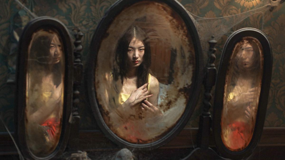 大能飾演的女鬼想把飯店裡所有人都嚇得魂飛魄散。（圖／CATCHPLAY提供）