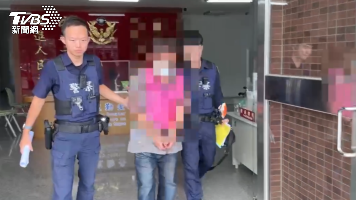 許男砍傷鄰居。（圖／TVBS）
