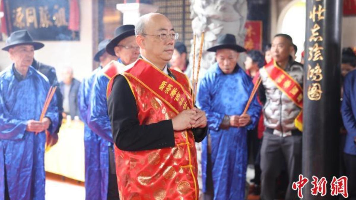 郭正亮去年12月14日在福建參加祭祖典。（資料圖／翻攝自中國新聞社）