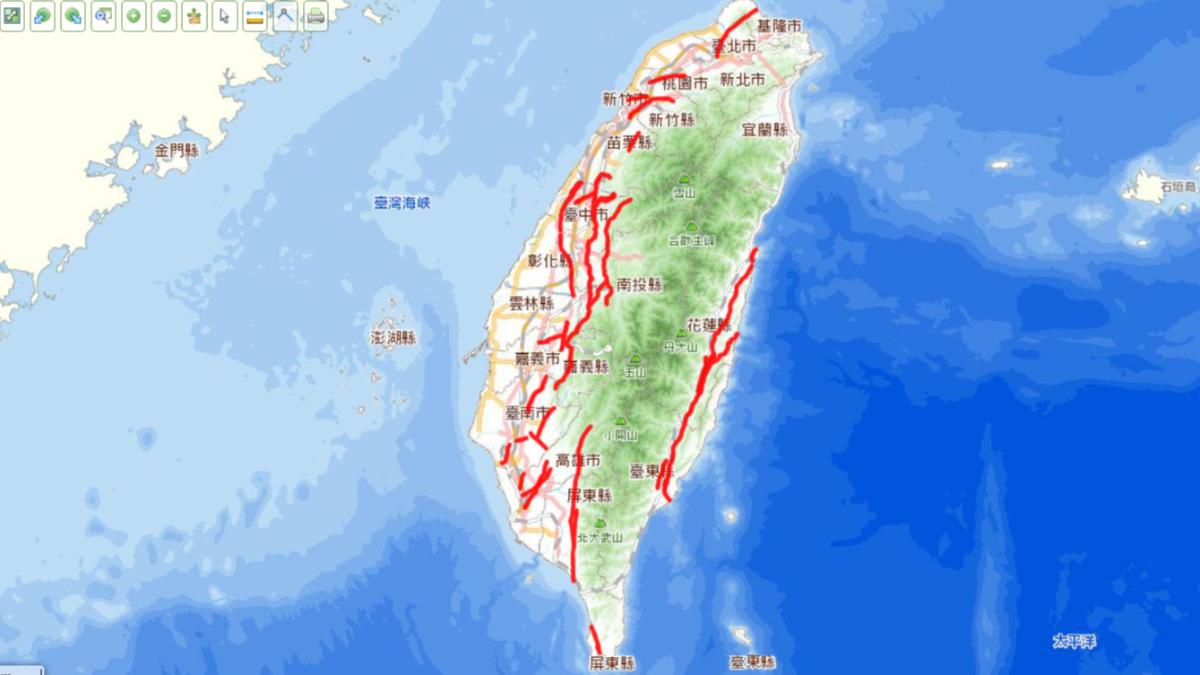 Taiwan identifies three fault zones (Courtesy of the GSMMA) Taiwan identifies three new fault zones for public safety