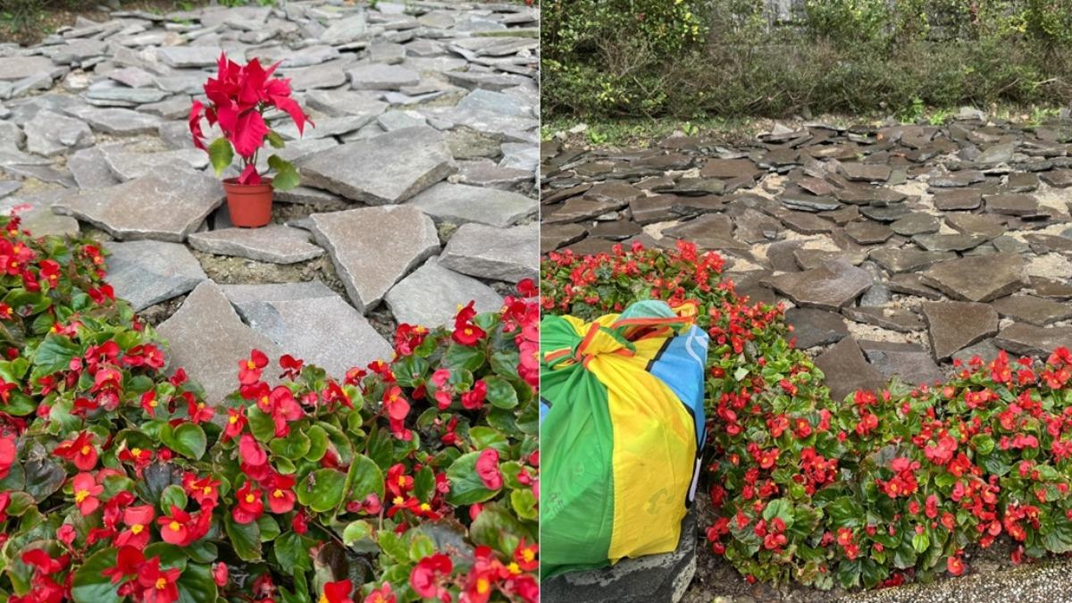 母親在女兒身亡第49天，到對方花葬墳前訴說心裡話。（圖／翻攝當事人母親threads）