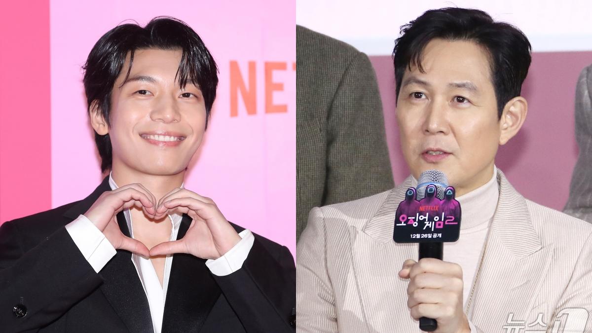 李政宰、魏嘏雋（左）繼續演出《魷魚遊戲》續篇。（圖／news1提供）