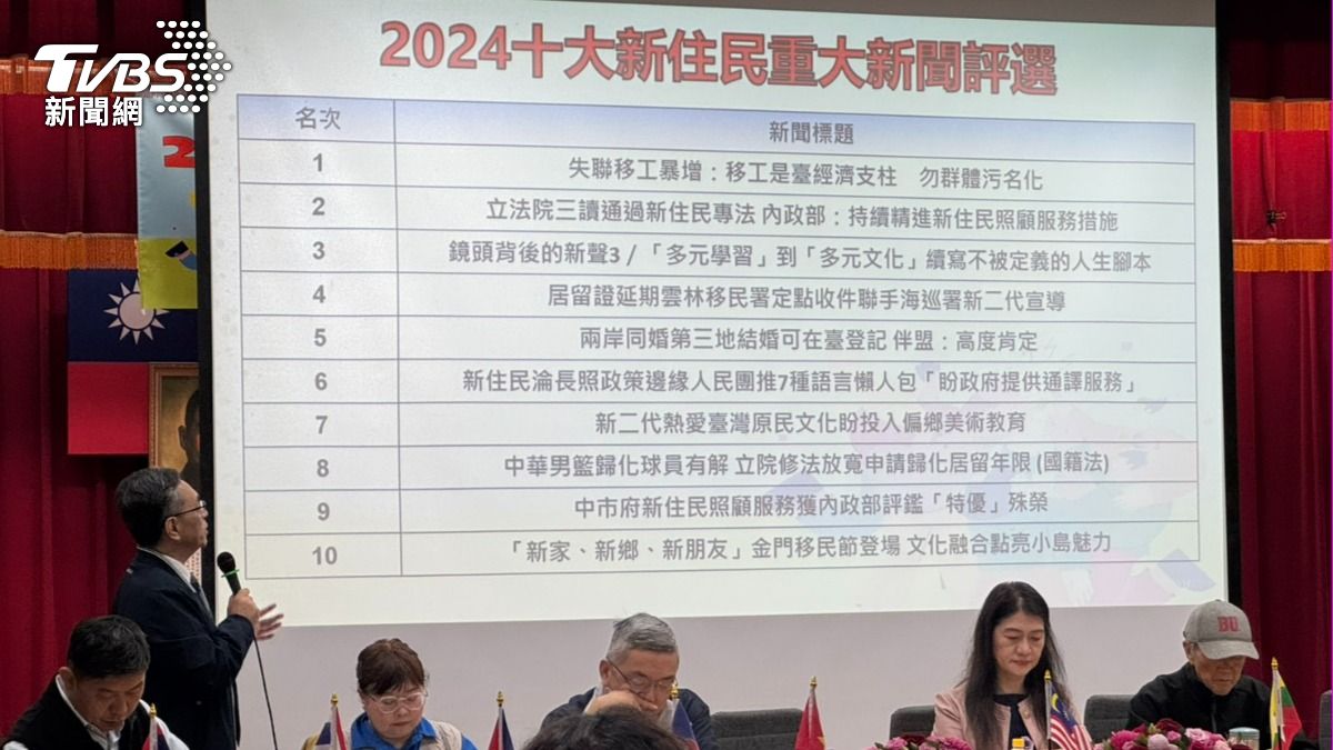 2024年度全國十大新住民重大新聞今（27）日出爐。（圖／林雅婷攝）