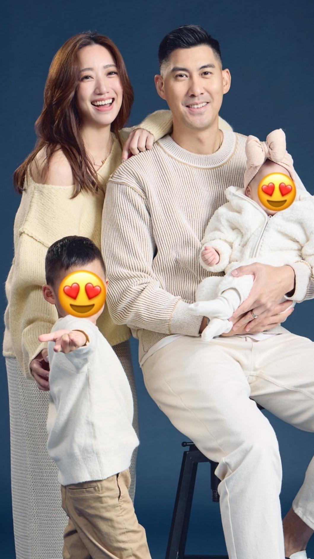 毛加恩和老婆羅雯、小孩拍攝封面。（圖／嬰兒與母親雜誌提供）