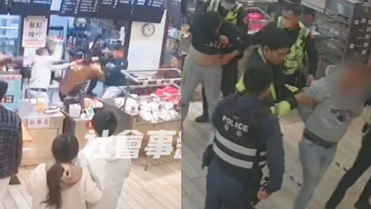 台中市北屯區某豆漿店昨（2）日深夜發生一起暴力糾紛。（圖／翻攝自社會事影音新聞、民眾提供）
