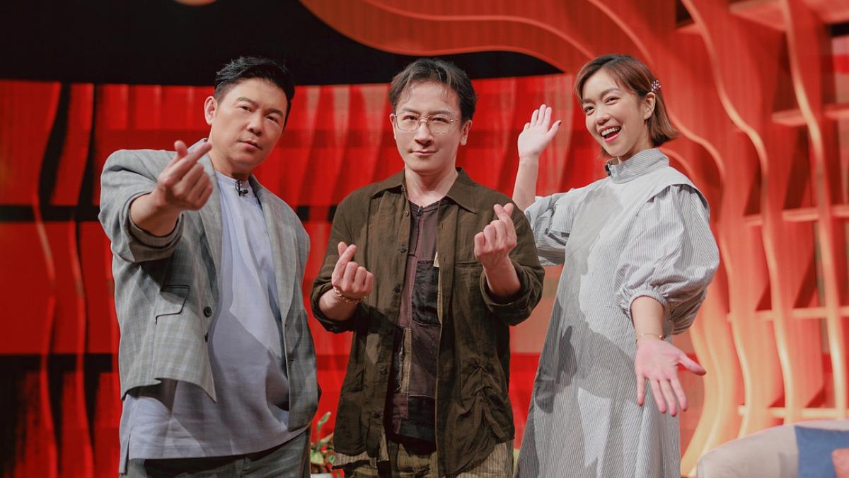 劉謙（中）和曾國城、大霈合影。（圖／民視提供）