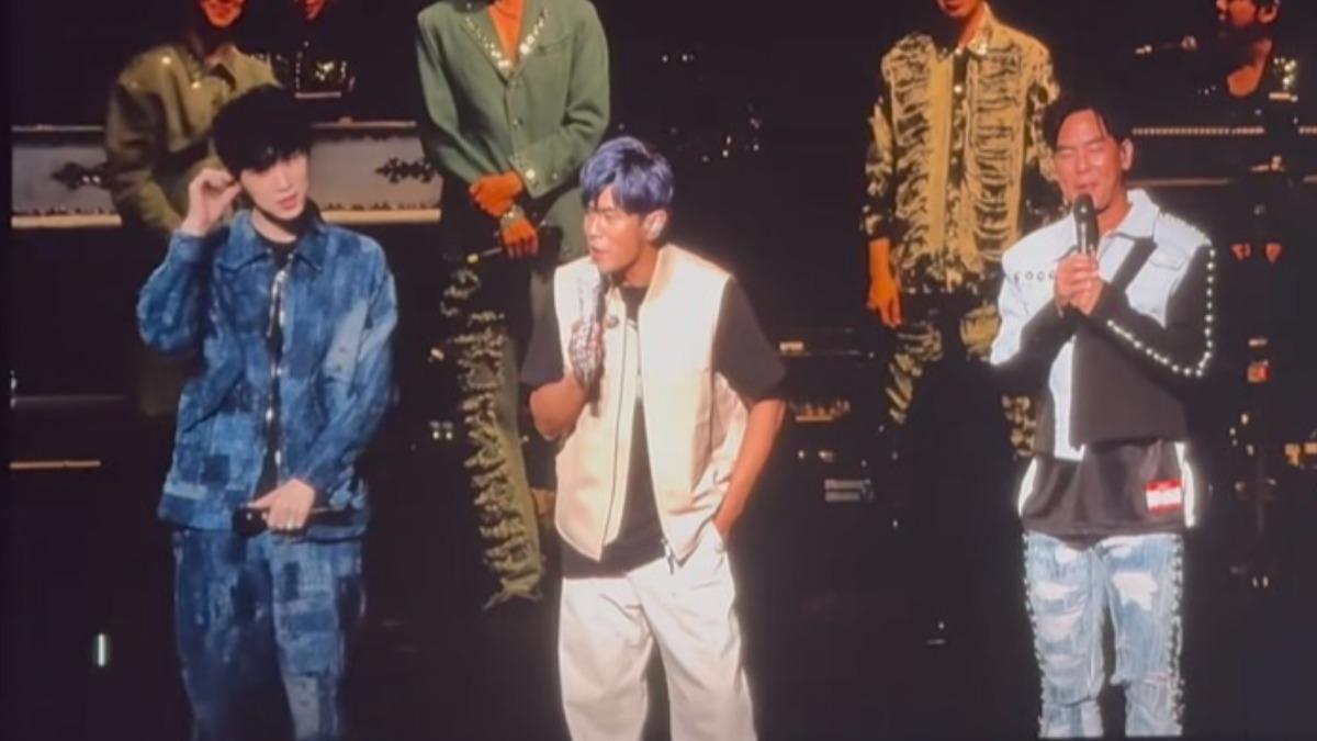 周董（中）聽到粉絲要點蔡依林的歌時有些傻眼。（圖／翻攝自小紅書）