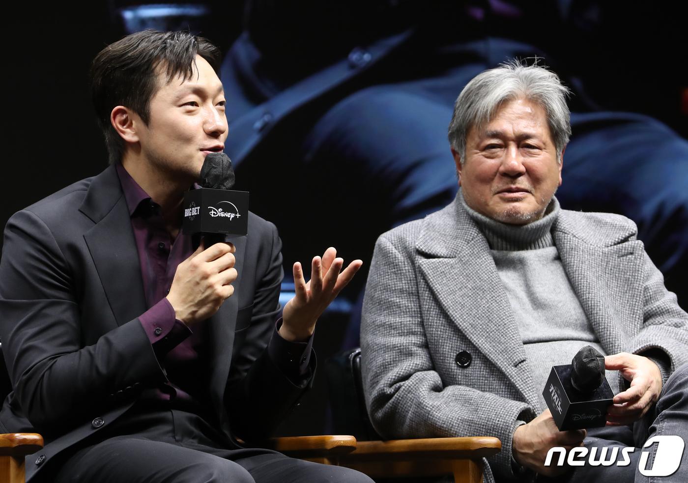 孫錫久跟崔岷植（右）一起演出《地下菁英》。（圖／news1提供）